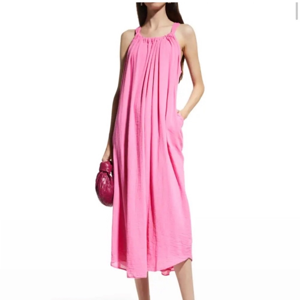 Velvet by Graham & Spencer Reese Soft Cotton Gauze Maxi Dress | Bright Pink | S